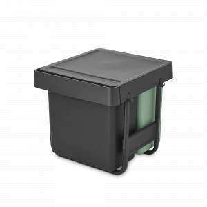 Набор из 3-х встраиваемых ведер для мусора,  2 х 10 и 20 л, пластик, антрацит, мятный, серия SORT GO, BRABANTIA, Бельгия, Скидка до -20% на мусорные ведра Brabantia