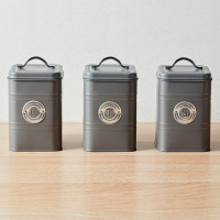 Набор из 3-х банок для сыпучих продуктов, 1.45 л, сталь, тёмно-серый, серия Grandham, MAXWELL WILLIAMS, Австралия_00814060045014215483.jpg