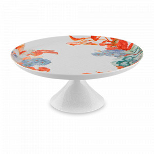 Блюдо для торта на ножке, 28 см, фарфор, декор, серия Duality, VISTA ALEGRE, Португалия, Блюда для торта, десерта