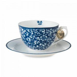 Пара кофейная для капучино, 16 х 7.1 см, 0,26 л, фарфор, синий, белый, серия Sweet Alyssum, Laura Ashley, Великобритания, LAURA ASHLEY (Великобритания)