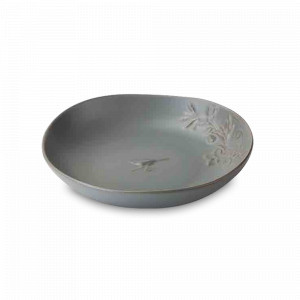 Тарелка для пасты Grey, 21.8 см, каменная керамика, серый, ROOMERS TABLEWARE, Нидерланды, Тарелки для пасты