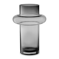 Ваза Vayr, 30 см, стекло, серый, BERGENSON BJORN, Великобритания