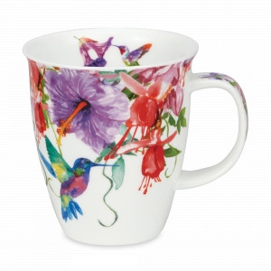 Кружка «Колибри фиолетовый», 480 мл, костяной фарфор, декор, серия Nevis, DUNOON, Великобритания, DUNOON (Великобритания)