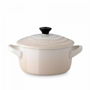 Кокотница с крышкой, диаметр: 10 см, материал: керамика, цвет: меренга, LE CREUSET, Франция, Кокотницы