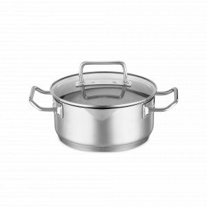 Кастрюля с крышкой , диаметр: 20 см, материал: нержавеющая сталь 18/10, серия Expertiso, ROESLE, Германия, Скидка -20% на посуду Roesle