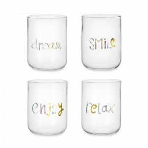Набор из 4-х стаканов, 450 мл, стекло, декор, серия Cheers, LIBERTY JONES, Китай, Бар LIBERTY JONES
