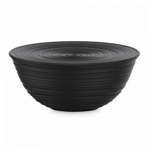 Салатник с крышкой, 5 л, 30 см, пластик, черный, серия Tierra, GUZZINI, Италия, Посуда для пикника