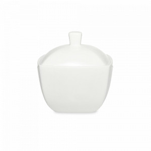 Сахарница с крышкой, 300 мл, фарфор, белый, серия Elegance, MIKASA, США, Сахарницы