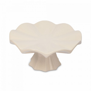 Ваза для фруктов керамика Волнистый край, 24 см, керамика, молочный, серия Zephir, ANNA LAFARG, Китай, Фруктовые вазы из керамики