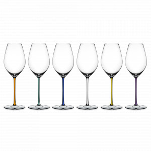 Набор из 6-ти бокалов для шампанского Performance Champagne Red, ручная работа, 375 мл, хрусталь, серия Fatto A Mano, RIEDEL, Австрия, Бокал-флейта для шампанского