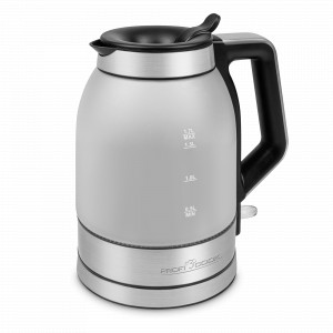Чайник электрический, 1,7 л, нержавеющая сталь, прозрачный, PROFI COOK, Германия, PROFI COOK (Германия)