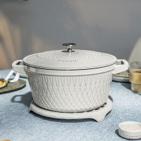 Кокот круглый, 4.25 л, 24 см, чугун, цвет: белый трюфель, серия La Cocotte, STAUB, Франция_00815120062586028671.jpg