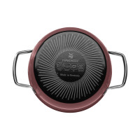 Кастрюля низкая с крышкой, 20 см, 2.4 л, сталь, бордовый, серия Fusiontec Mineral, WMF, Германия_00817340051826739152.jpg