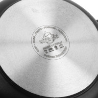 Сотейник с двумя ручками для индукционных плит с антипригарным покрытием, 24 см, литой алюминий с алмазным порошком, черный, серия Diamant Plus, OLYMPIA, Италия_00820700067575762132.jpg