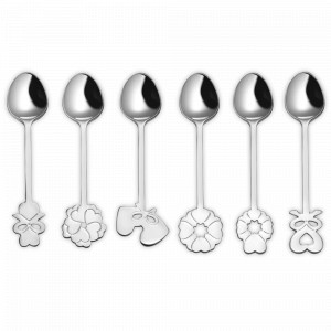 Набор из 6-ти чайных ложек, 10.2 см, нержавеющая сталь 18/10, серия Love, GUZZINI, Италия, GUZZINI (Италия)