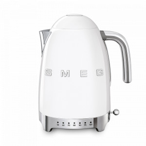 Чайник электрический с регулируемой температурой, 1,7 л, нержавеющая сталь, пластик, 27,5 х 22,6 х 17,1 см, белый, SMEG, Италия, SMEG (Италия)