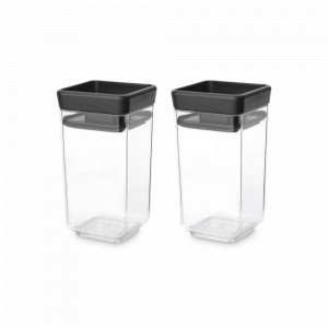 Набор из 2-х модульных контейнеров для продуктов, 150 мл, пластик, темно-серый, серия Tasty+, BRABANTIA, Бельгия, Tasty+ BRABANTIA