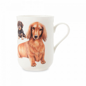 Кружка «Такса», 300 мл, костяной фарфор, белый, декор, серия Питомцы, MAXWELL WILLIAMS, Австралия, MAXWELL & WILLIAMS (Австралия)