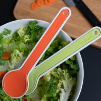 Набор столовых приборов для салата, 2 предмета, зеленый/белый, серия Serveware, TREBONN, Италия_00816350045806889452.jpg