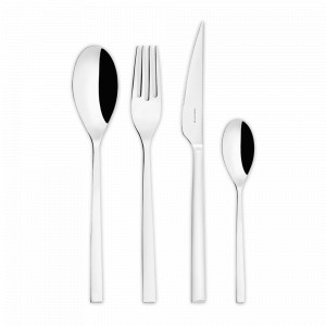 Набор столовых приборов на 6 персон, 24 предмета, нержавеющая сталь 18/10, серия Goccia, BUGATTI Cutlery, Италия, Наборы столовых приборов 24 предмета