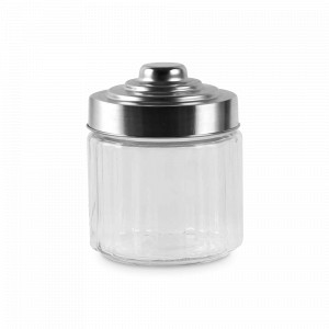 Банка для хранения, 0.8 л, стекло, нержавеющая сталь, HOMEFEEL, Россия, Банки для хранения HomeFeel
