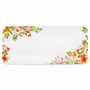 Блюдо прямоугольное, 38 х 17 см, фарфор, белый, декор, серия Майя, MIX&amp;MATCH HOME, Китай, MIX & MATCH (Народная Республика Бангладеш)