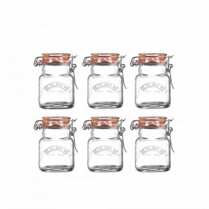 Набор из 6-ти баночек для специй на подставке, 70 мл, стекло, дерево, серия Prepare, KILNER, Великобритания, Емкости для хранения сыпучих продуктов