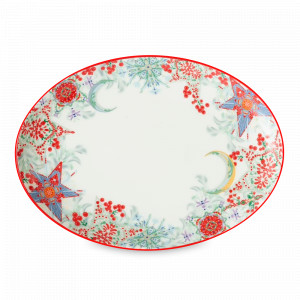 Блюдо овальное, 33 х 24 см, фарфор, декор, серия Счастливая Звезда, MIX&amp;MATCH HOME, Китай, MIX & MATCH (Народная Республика Бангладеш)