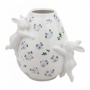 Ваза , 17,5 см, фарфор, белый с росписью &quot;Полевые цветы&quot;, белый, декор, серия Воришки, CLAYSTREET, Россия, CLAYSTREET (Россия)