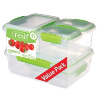 Набор из 6-ти контейнеров, пластик, зеленый, серия Fresh, SISTEMA, Новая Зеландия_00804140067410106475.jpg