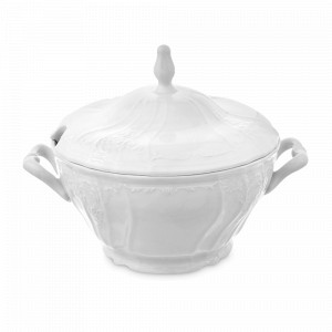 Супница , 2.5 л, фарфор, белый, серия Недекорированный, BERNADOTTE, Чехия, Супницы белые