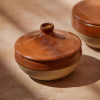 Горшочек для запекания с крышкой Cannelle, 15 см, 500 мл, керамика, коричневый, серия Marrakesh, COSTA NOVA, Португалия_00816860065738613976.jpg