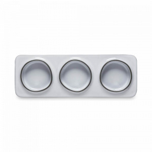 Менажница на 3 секции Salt of the sea, 28 х 10 см, керамика, серый, серия Ambar, COSTA NOVA, Португалия, Менажницы