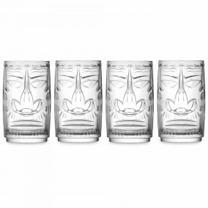 Набор из 4-х стаканов для коктейлей Sardinia, 450 мл, хрустальное стекло, серия Tiki, RCR, Италия, Скидка -35% на итальянское стекло RCR