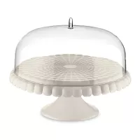 Блюдо для торта с крышкой, 36 см, пластик SAN, белый, серия Tiffany, GUZZINI, Италия, 
