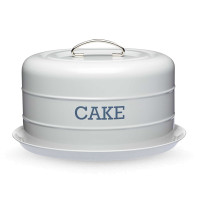 Подставка для торта с крышкой, 28,5 х 18 см, металл, серый, серия Living Nostalgia, KITCHEN CRAFT, Великобритания