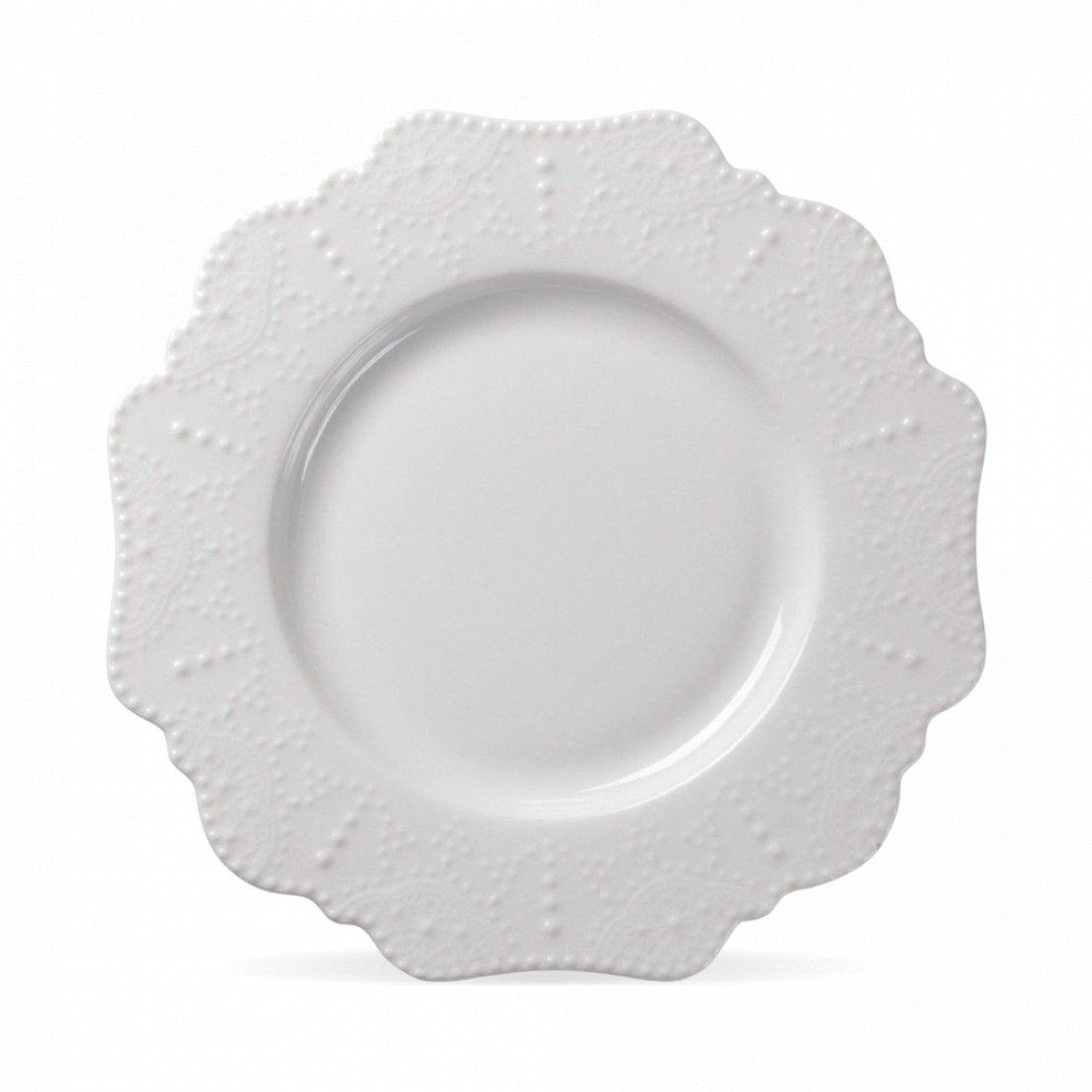 Тарелка десертная Vivien, 21 см, фарфор, белый, WALMER, Великобритания