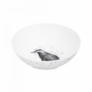 Салатник порционный «Барсук», 15 см, костяной фарфор, белый, декор, серия Wrendale Designs, ROYAL WORCESTER, Великобритания, ROYAL WORCESTER (Великобритания)