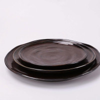 Тарелка закусочная E665, 23 см, каменная керамика, черный, ROOMERS TABLEWARE, Нидерланды_00816730035867476266.jpg