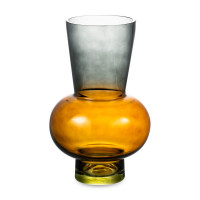 Ваза Триобль, 25 см, стекло, розово-дымчатый, Rasteli, Бельгия_00812030044195219696.jpg