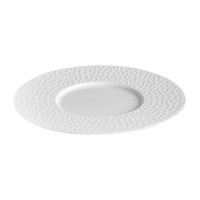 Блюдце для чайной чашки FRAGMENTS BLANC, 15.8 см, фарфор, белый, рельеф, серия Collection L, GUY DEGRENNE, Франция_00810280035643716112.jpg