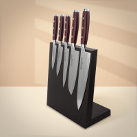 Набор из 5-ти кухонных ножей на подставке из дуба, серия GOU 161, YAXELL, Япония_00818470046574357997.jpg