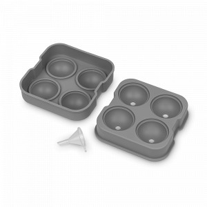 Форма для льда на 4 шара, силикон, серый, серия Bar Craft, HOMEFEEL, Россия, HOME FEEL (Россия)