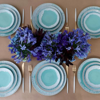 Тарелка закусочная Aqua, 21.6 см, керамика, голубой, серия Taormina, COSTA NOVA, Португалия_00816790064672267103.jpg