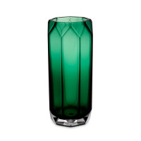 Ваза настольная, 32 см, стекло, зеленый, серия Дальян, DECOR DE TABLE, Россия