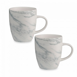Набор кружек, 2 предмета, 400 мл, фарфор, цвет: мрамор, серия Marble, LIBERTY JONES, Россия, Наборы чайной посуды