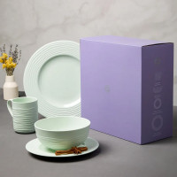 Сервиз чайно-столовый на 1 персону, 4 предмета, фарфор, мятный, серия Волна, DECOR DE TABLE, Россия_00818470056953752691.jpg