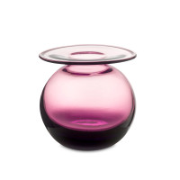 Ваза декоративная, диаметр: 12 см, высота: 11 см, материал: стекло, цвет: фиолетовый, серия Tete a tete, IVV (Italy), Италия