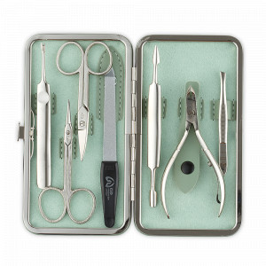 Набор маникюрный в футляре, 7 предметов, GD, Германия, Домашний маникюрный набор