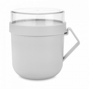 Ланч-бокс кружка суповая, 600 мл, пластик, светло-серый, серия Make &amp; Take, BRABANTIA, Бельгия, Ланч-боксы